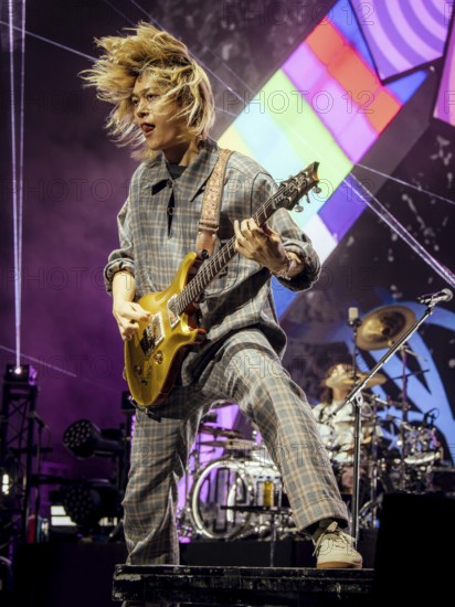 Guitarist Toru Yamashita from One Ok Rock live on Detox European Tour 2025 in Berlin's Max-Schmeling-Halle on 24.10.2025