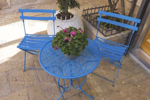 Jerusalem, Israel, Cafes and restaurants of Nahalat Shiva tourist promenade and colorful umbrella street of Old City