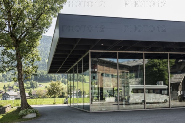 Werkraum Bregenzerwald, architect Peter Zumthor, Andelsbuch, Bregenzerwald, Vorarlberg, Alps, Austria