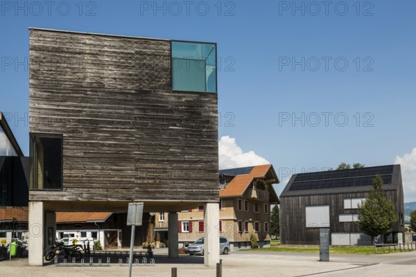 Architecture with wood, Andelsbuch, Bregenzerwald, Vorarlberg, Alps, Austria