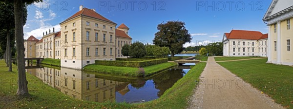 Rheinsberg Castle with the Castle Theatre, countryside, Ostprignitz-Ruppin district, prime example of Friederician Rococo, Brandenburg, Germany