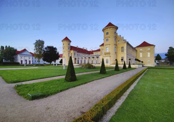 Rheinsberg Castle, front side, prime example of Friederician Rococo, Ruppiner Land, Brandenburg, Germany