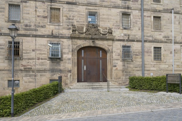 Entrance, Prison, Obere Altstadt, Kronach, Upper Franconia, Franconia, Bavaria, Germany