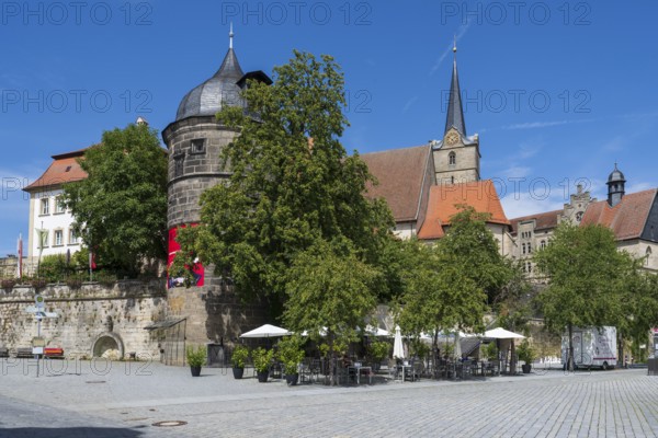 View of the Upper Old Town, Kronach, Upper Franconia, Bavaria, Germany