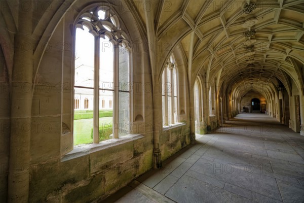 Cloister, interior view, Bebenhausen Abbey, former Cistercian Abbey, monastery complex, church, OT Bebenhausen, Tübingen, Baden-Württemberg, Germany