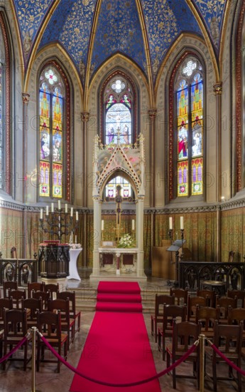 Christ Chapel, Hohenzollern Castle, ancestral home of the House of Hohenzollern, interior, noble family, German emperors, Bisingen, Baden-Württemberg, Germany