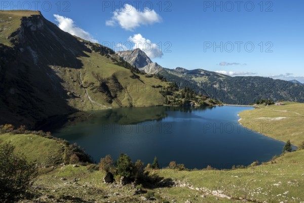 Traualpsee, Allgäu Alps, Tannheim, Tyrol, Austria