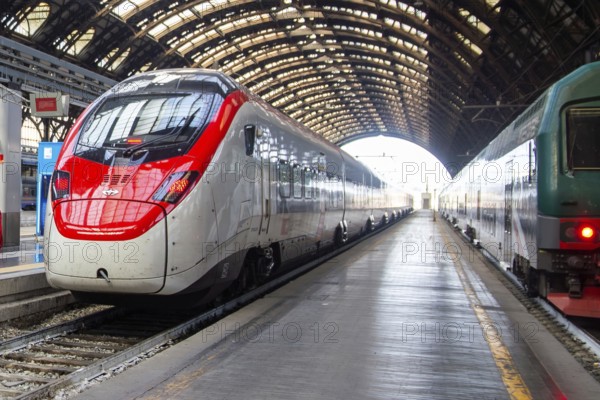 EuroCity-Express (ECE) at Milan train station. The train goes from Frankfurt to Milan and vice versa