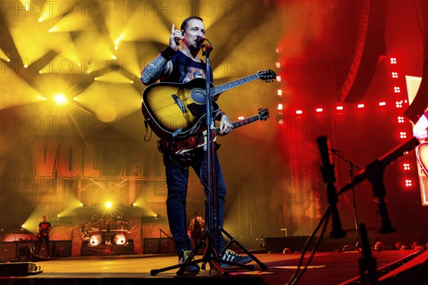 Michael Poulsen, singer and guitarist from Volbeat as part of the Greatest Of All Tours Worldwide 2025 at the ZAG Arena in Hanover on 21.10.2025