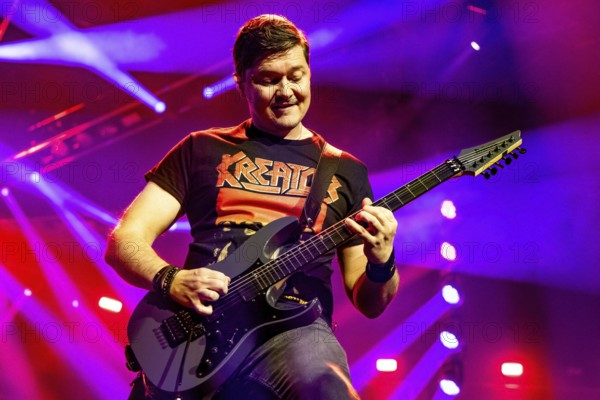 Flemming C. Lund, guitarist of Volbeat as part of the Greatest Of All Tours Worldwide 2025 at the ZAG Arena in Hanover on 21.10.2025