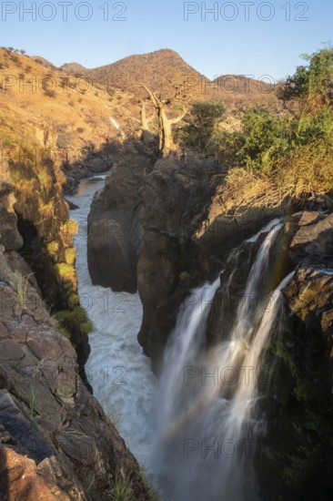 Epupa Falls, sunset at Epupa Waterfalls, Kaokoveld, Namibia
