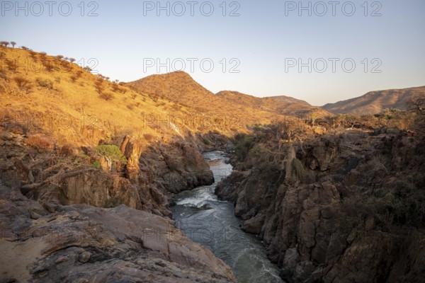 Kunene river, sunset, Kaokoveld, Namibia
