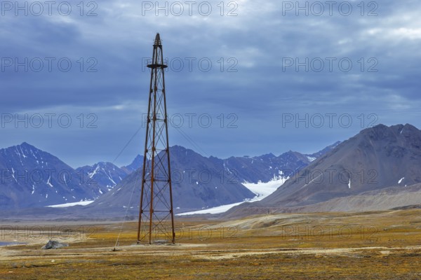 Airship mooring mast for Amundsen-Ellsworth 1926 Transpolar Flight at Ny-Alesund, Oscar II Land, Kongsfjorden, Svalbard, Spitsbergen, Norway