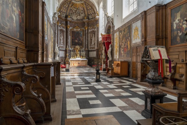 John the Evangelist church at 12th century Park Abbey, Abdij van Park, Premonstratensian abbey at Heverlee near Leuven in Flemish Brabant, Belgium
