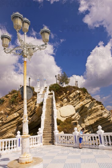 View from Balcon del Mediterraneo, stairs, Benidorm, Valencia (region), Costa Blanca, Spain