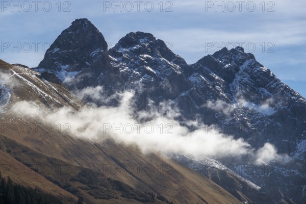 Trettachspitze, Mädelegabel and Hochfrottspitze, near Oberstdorf, Oberallgäu, Allgäu, Bavaria, Germany
