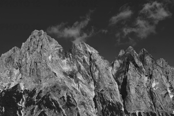 The wild mountains of Reither Alm Stadelhorn, Mühlsturzhörner and Grundübelhörner in Berchtesgaden National Park, Bavaria, Germany