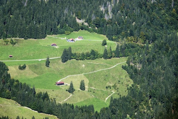 View of Alpe OsterbergOberstdorf, Oberallgäu, Allgäu, Bavaria, Germany