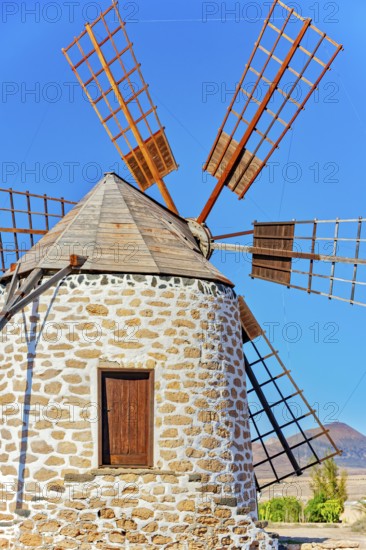Traditional windmill, Fuerteventura, Canary Islands, Spain