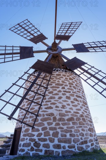 Traditional windmill, Fuerteventura, Canary Islands, Spain