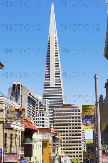 TransAmerica building seen from Chinatown, San Francisco, California, USA