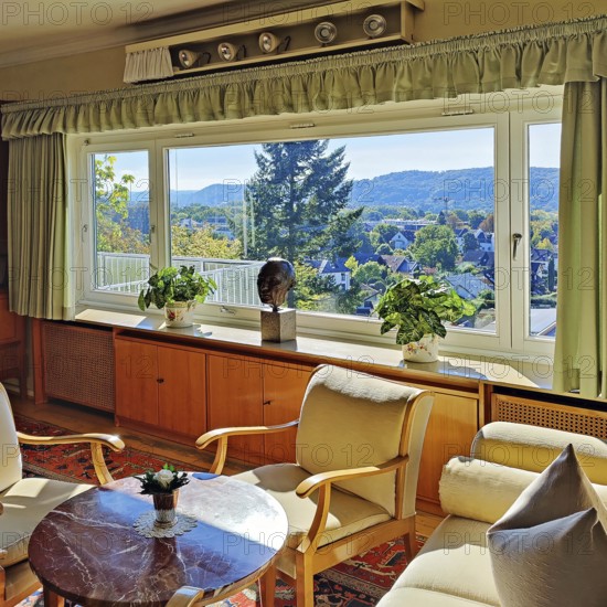 Konrad Adenauer's house, interior photo, Stiftung Bundeskanzler-Adenauer-Haus, Rhöndorf, Bad Honnef, North Rhine-Westphalia, Germany