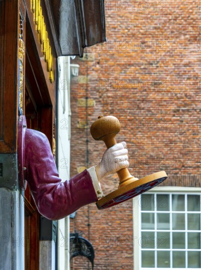 The Posthumus Shop, stationery boutique, shop façade with decorative stamp motifs, St. Luciensteeg, Amszerdam, the Netherlands