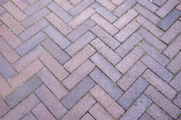 Herringbone clinker paving, Münsterland, North Rhine-Westphalia, Germany