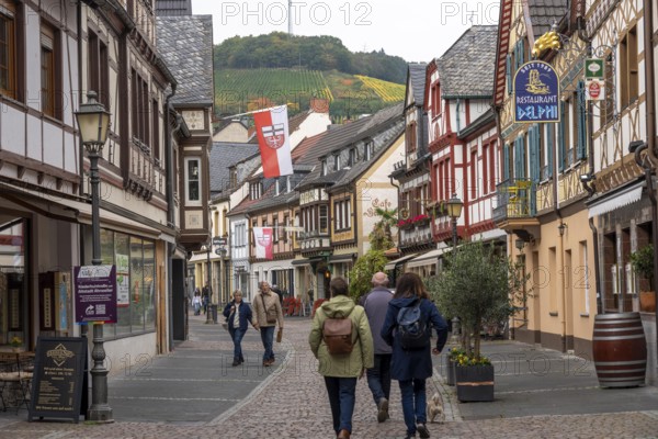 The old town of Ahrweiler, Ahrhutstraße, renovated, restored, partly rebuilt after the flood in the Ahr Valley in July 2021, Rhineland-Palatinate
