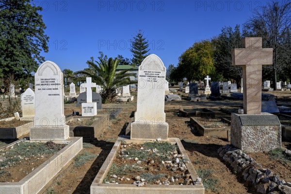 Tombstones at Gammams Cemetery, Windhoek, Khomas Region, Namibia