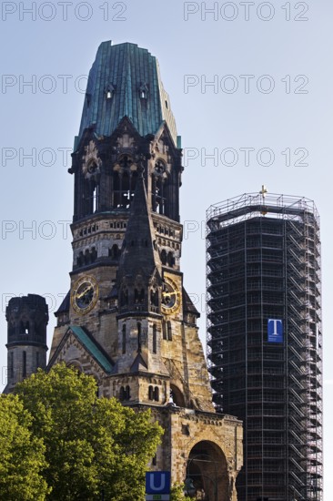 Kaiser Wilhelm Memorial Church with equipped new church tower, Berlin, Germany
