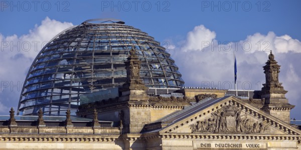 Reichstag dome, German Bundestag, government district, Berlin, Germany