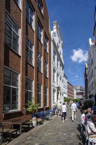 Historic houses on Deichstraße, Hamburg, Germany