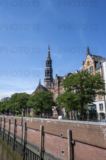 Tower of the main church of St. Katharinen am Zollkanal, Hamburg, Germany