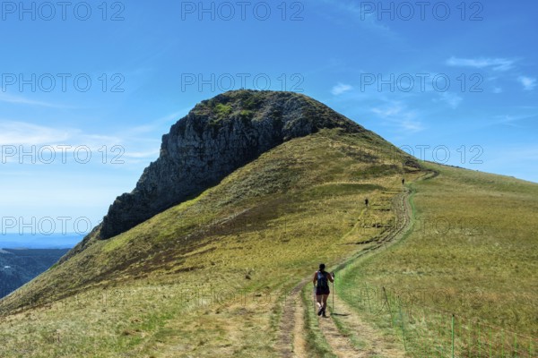 Auvergne Volcanoes Regional Park. La Banne d'Ordanche culminate at 1515m . Puy de Dome. Auvergne Rhone Alpes. France