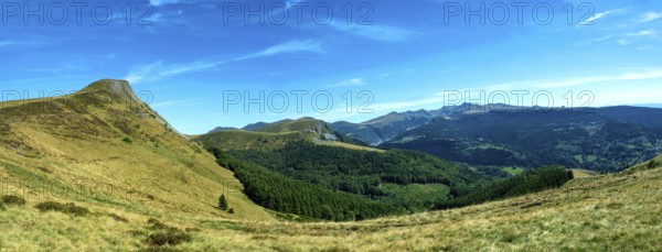 Auvergne Volcanoes Regional Park. The Banne d'Ordanche and The sancy Massif . Puy de Dome. Auvergne Rhone Alpes. France