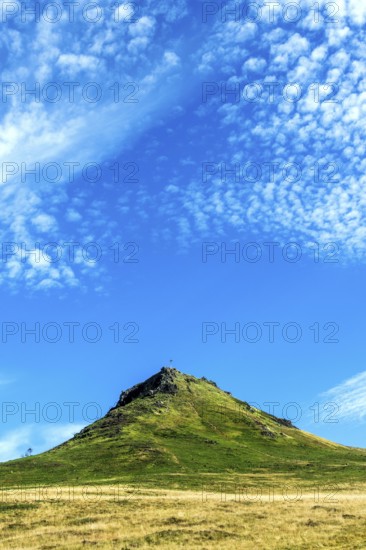 Roc de Courlande in Auvergne Volcanoes Regional Park. Puy de Dome. Auvergne Rhone Alpes. France