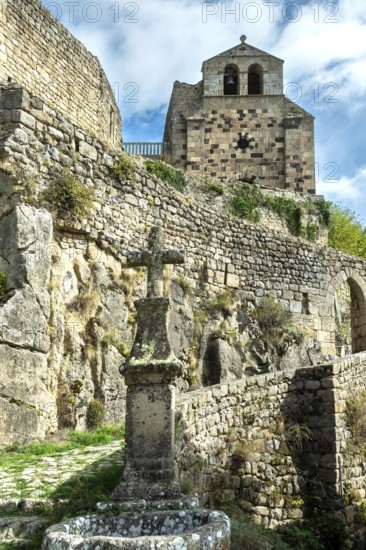 Saint Andre de Chalencon village. Chapel of Chalencon. Haute Loire. Auvergne Rhone Alpes. France