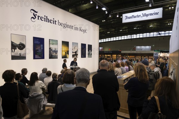 The 77th Frankfurt Book Fair takes place from 15 - 19 October 2025, Exhibition Grounds, Frankfurt am Main, Hesse, Germany