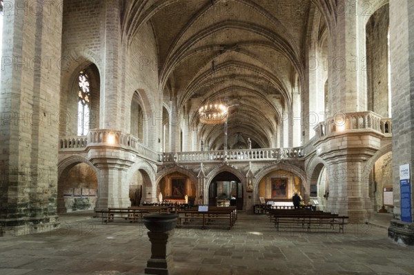 Jube of Benedicte Abbey Church of Saint Robert in La Chaise Dieu, Dept Haute Loire. Auvergne-Rhone-Alpes. France