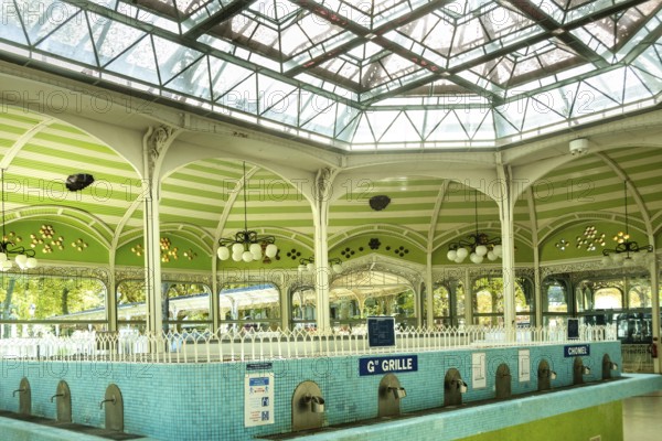 Vichy, listed as World Heritage by UNESCO. Sources hall. Allier department. Auvergne Rhone Alpes. France