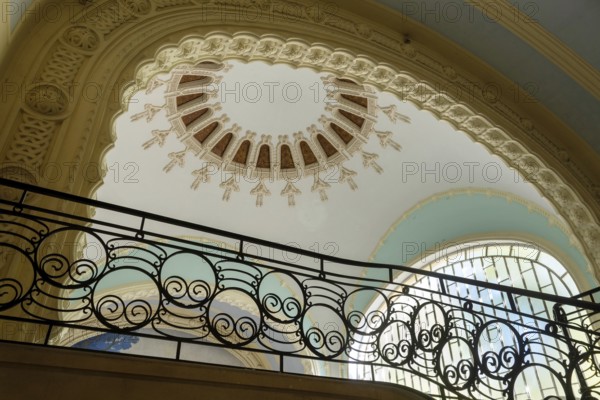 Vichy, listed as World Heritage by UNESCO. Thermal spa, the neo-Moorish Centre Thermal des Domes, Allier, Auvergne Rhone Alpes, France