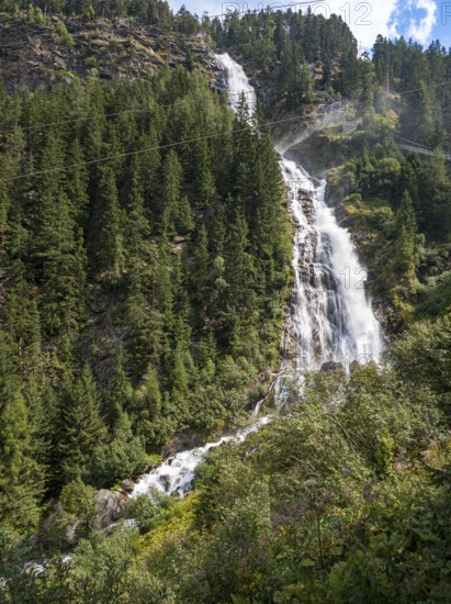 The Stuiben Falls between Umhausen and Niederthai in the Middle Ötztal, Tyrol, Austria