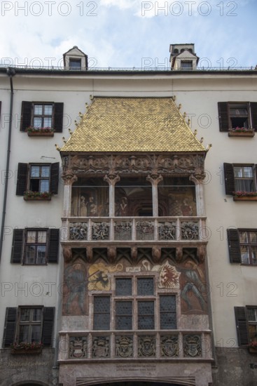 The Golden Roof in the historic city centre of Innsbruck, Tyrol, Austria