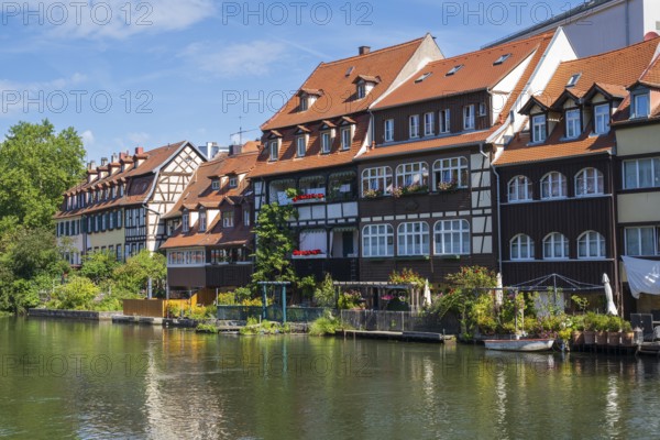 Historic buildings on the River Regnitz, Little Venice, Old Town, UNESCO World Heritage Site, Bamberg, Upper Franconia, Franconia, Bavaria, Germany
