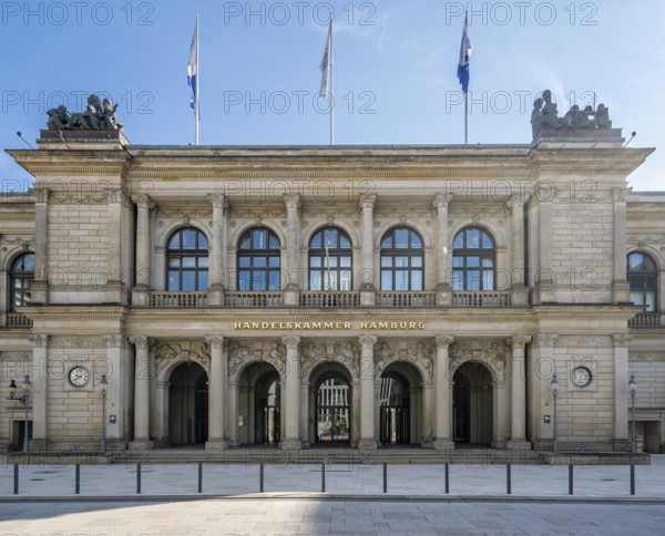 Hamburg Chamber of Commerce building, facade, Hamburg, Germany