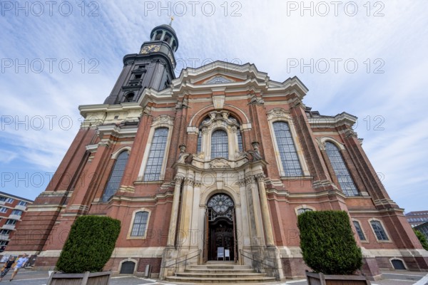 St Michael's Church, Michel, Baroque Church of St Michael, Facade, Hamburg, Hanseatic City of Hamburg, Germany