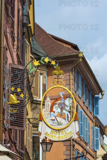 Guild sign in the historic old town of Colmar
