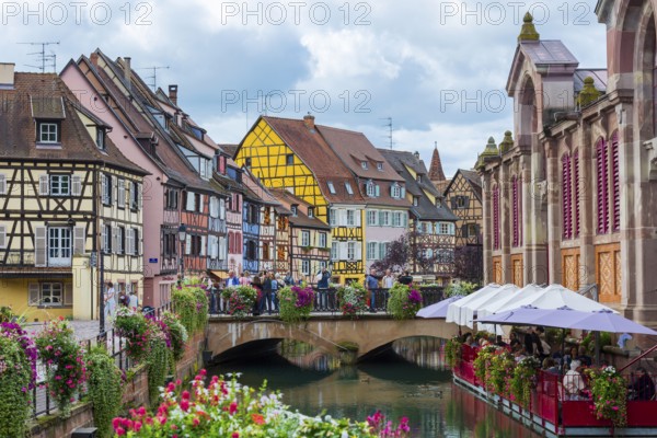 Petite Venise with the Lauch canal in the old town, Colmar