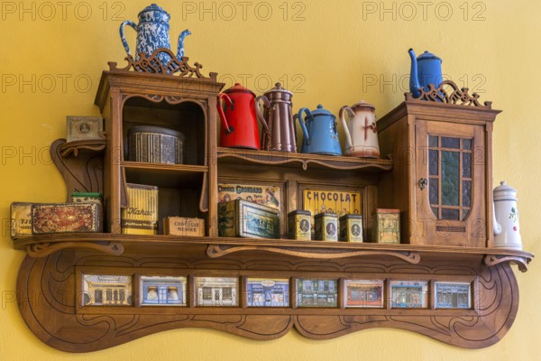 Antiques on a historic wooden board